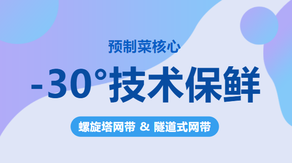 【预制菜保鲜】-30°核心速冻锁鲜—输送网带